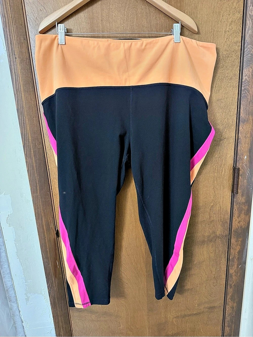 Xersion 7/8 Ankle Legging Color Block Athletic Leggings 3X Like New